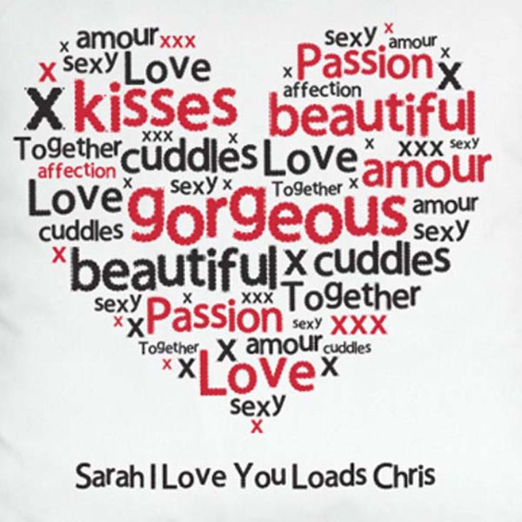 Heart of Words Personalised Cushion product image
