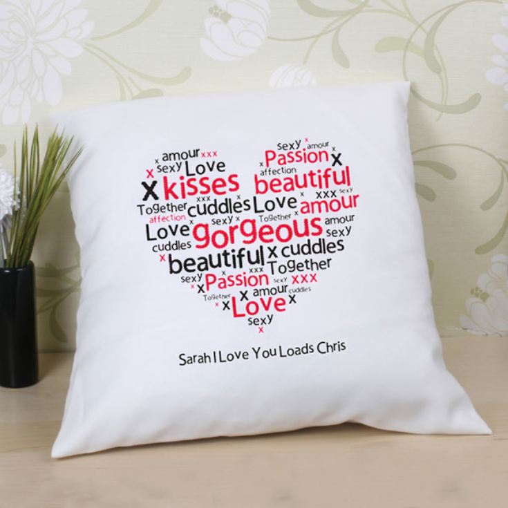 Heart of Words Personalised Cushion The Gift Experience