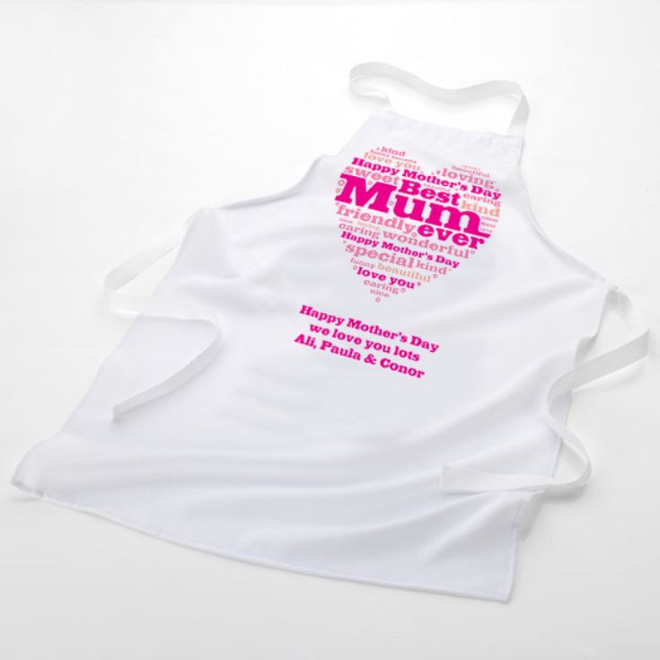 Mother's Day Heart of Words Personalised Apron product image