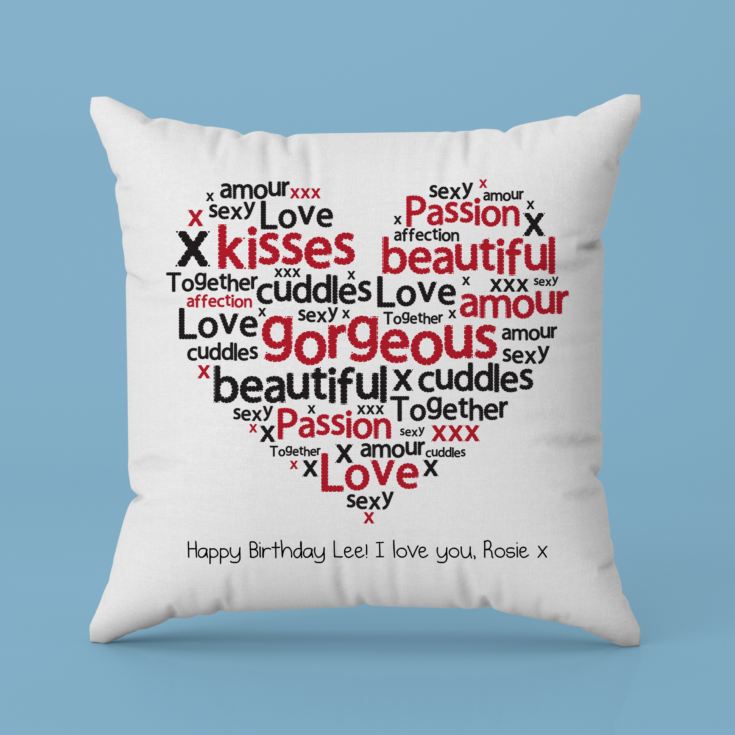 Heart of Words Personalised Cushion product image