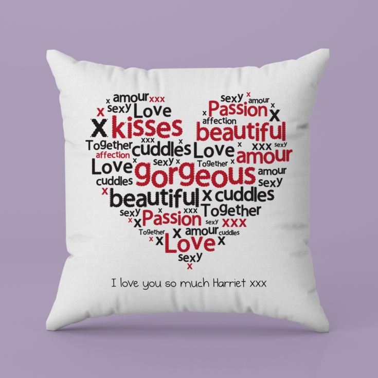 Heart of Words Personalised Cushion product image