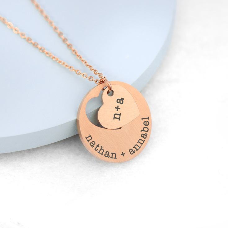 Personalised Cut-out Heart Shaped Necklace product image