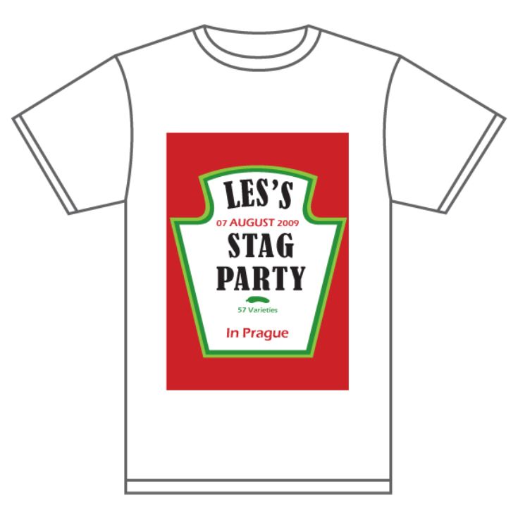 Personalised Baked Beans Stag Night TShirt The Gift Experience