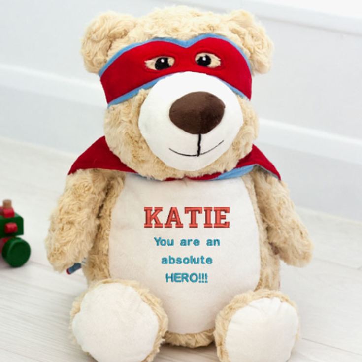 Personalised Embroidered Cubbies Super Hero Bear Soft Toy product image