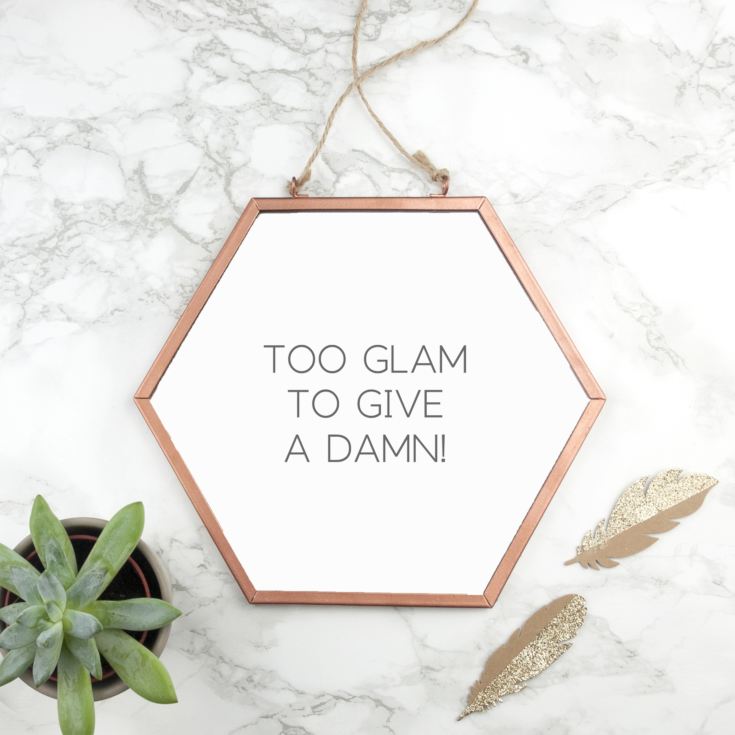Personalised Hexagon Copper Mirror product image