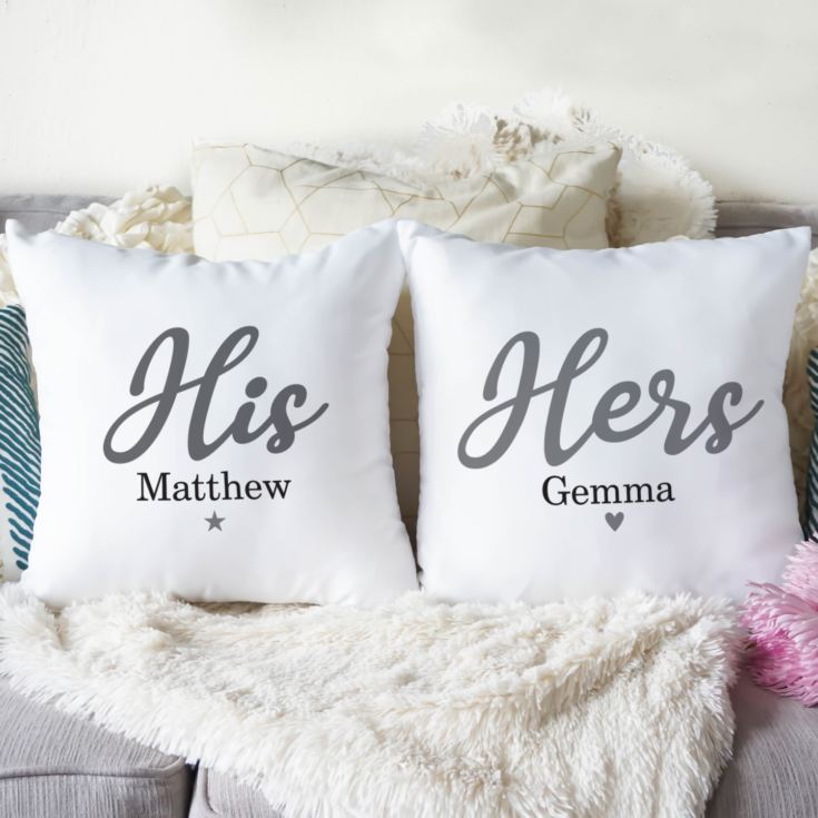 Personalised Pair Of His & Hers Cushions product image