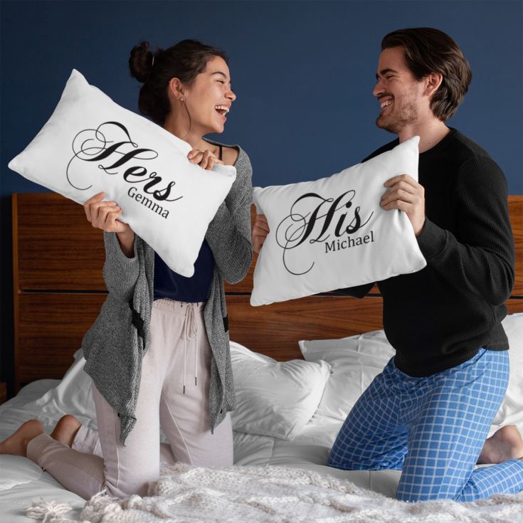 Personalised His Hers Pillowcases The Gift Experience