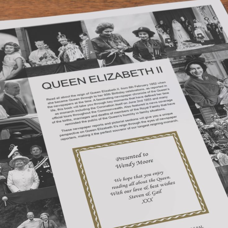 Queen Elizabeth Pictorial Edition Newspaper Book product image