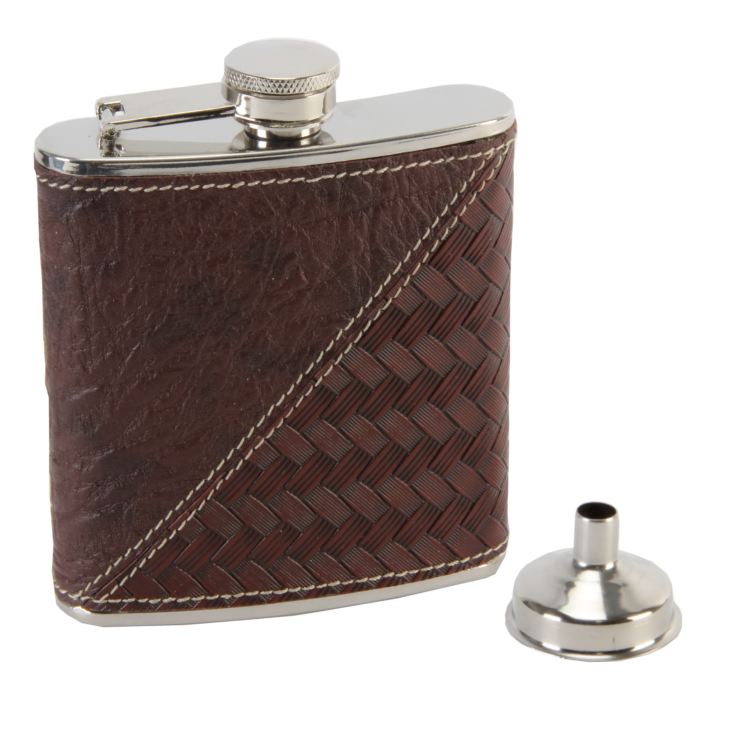 Harvey Makin Brown Hip Flask with Funnel product image
