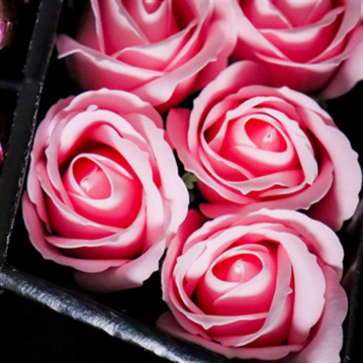 Pink Roses & Yankee Candle Bouquet with Truffles product image