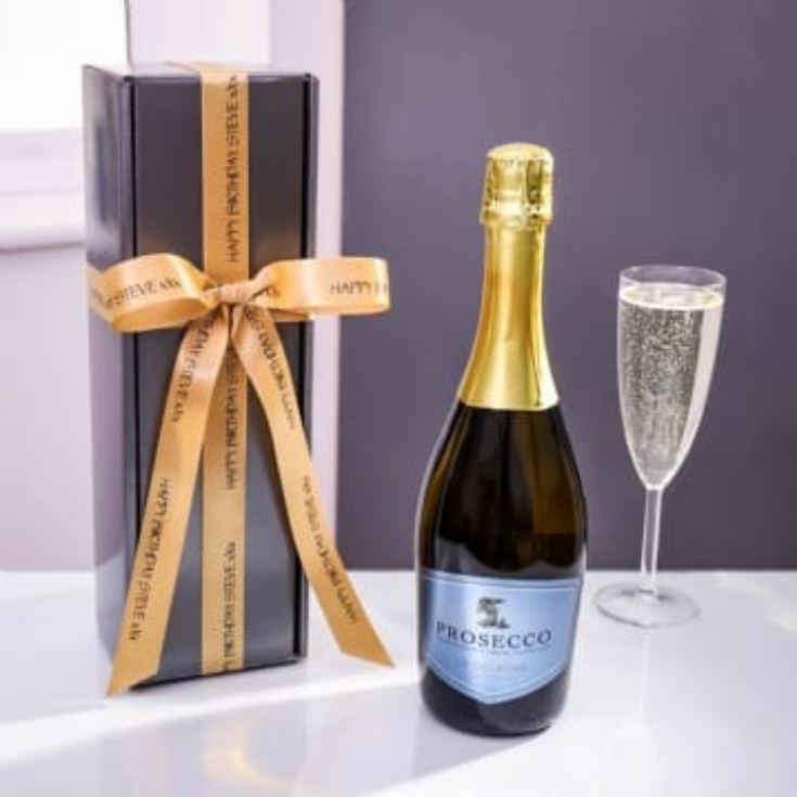 La Delfina Prosecco & Gift Box with Personalised Ribbon product image