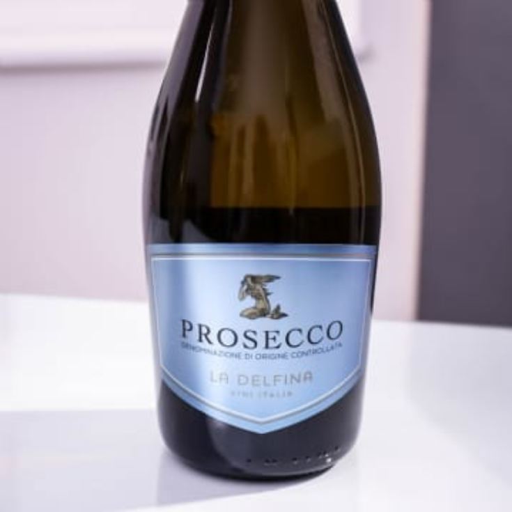 La Delfina Prosecco & Gift Box with Personalised Ribbon product image