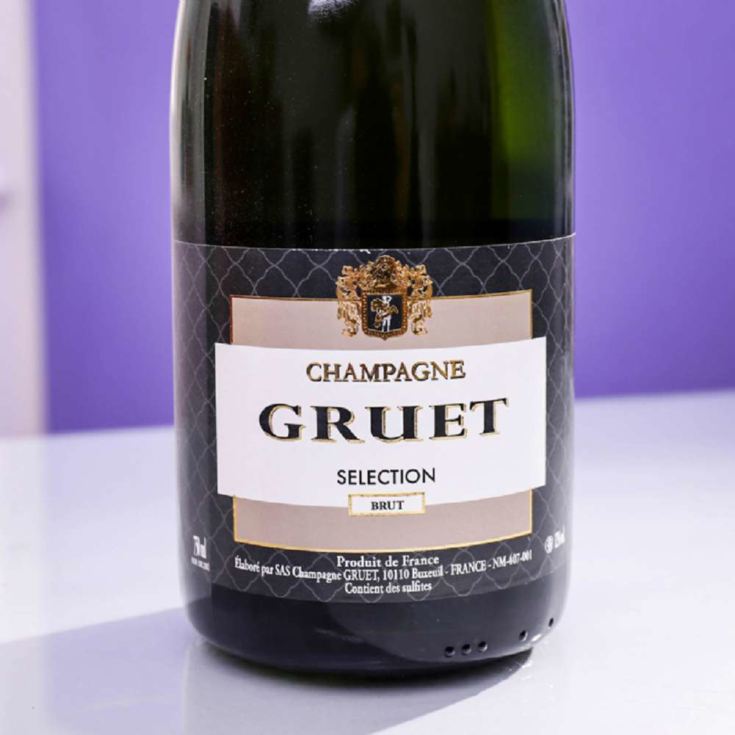 Gruet Brut Champagne & Gift Box with Personalised Ribbon product image