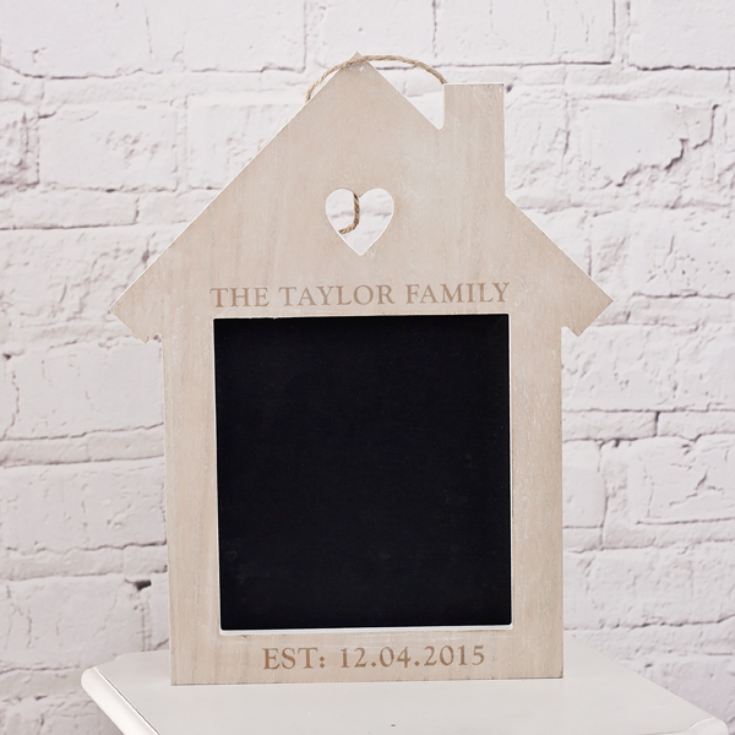 Personalised House Shaped Chalkboard The Gift Experience