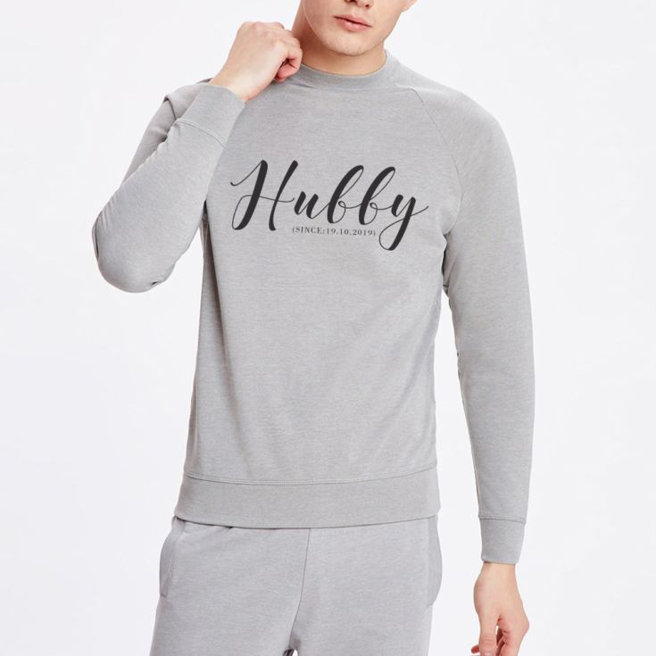 Personalised Hubby Grey Sweatshirt product image