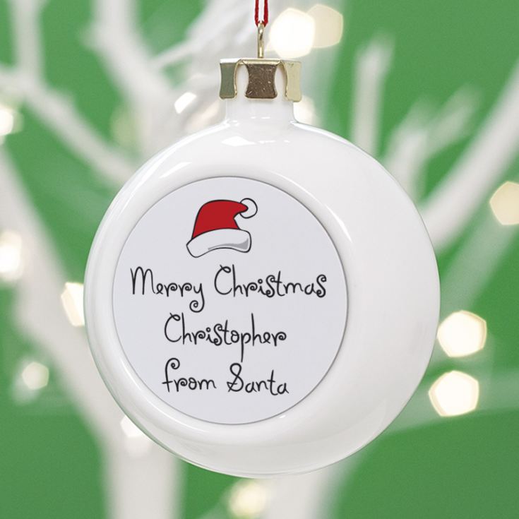 Personalised I Believe in Santa Christmas Bauble product image