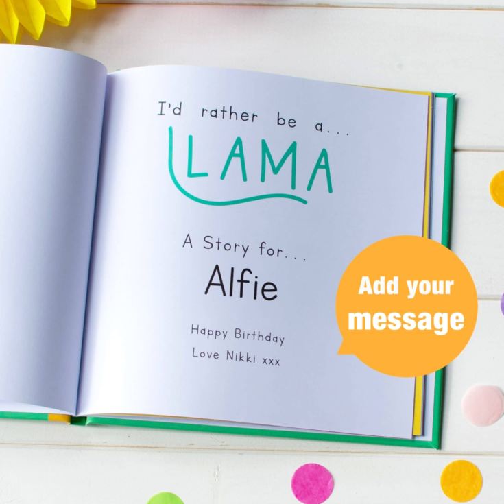 I’d Rather Be A Llama – Personalised Storybook product image