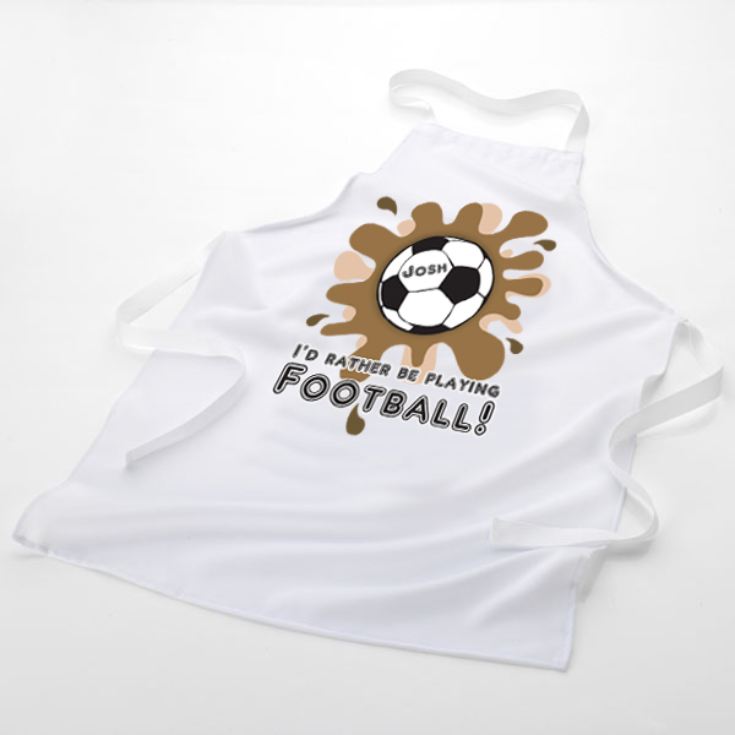 Personalised I'd Rather Be Playing Football Children's Apron product image