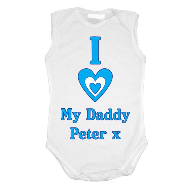 I Heart My Daddy Personalised Baby Grow product image