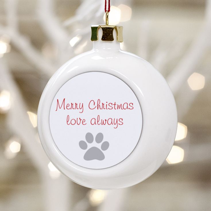 I Love My Cat Personalised Christmas Bauble product image