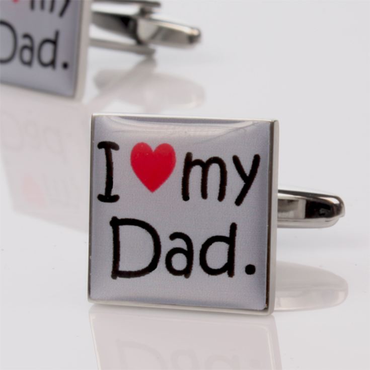 I Love My Dad Cufflinks - Personalised product image