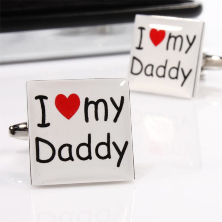 I Love My Daddy Cufflinks With Engraved Gift Box product image