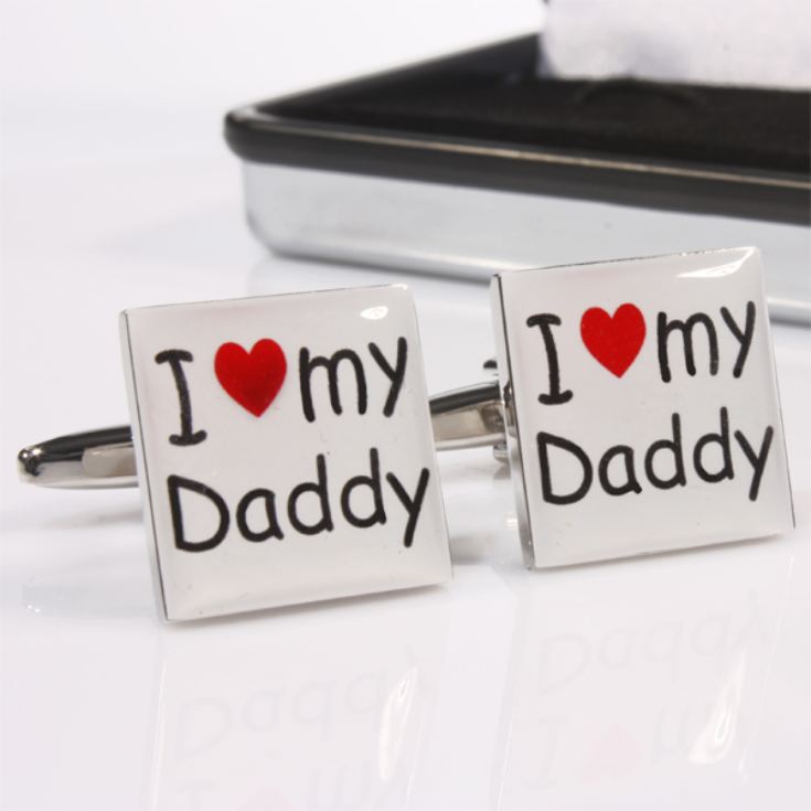 I Love My Daddy Cufflinks With Engraved Gift Box product image