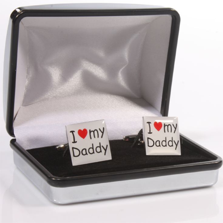 I Love My Daddy Cufflinks With Engraved Gift Box product image