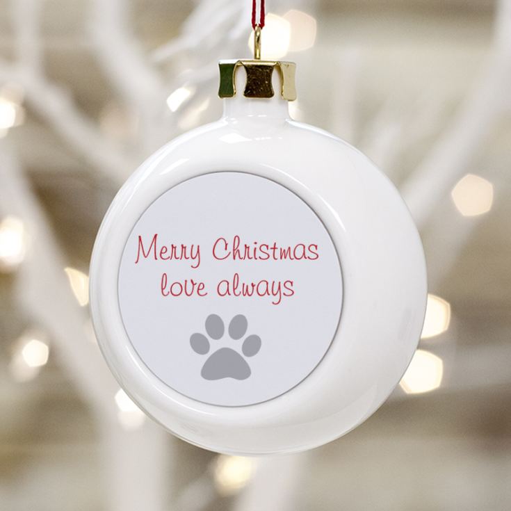 I Love My Dog Personalised Christmas Bauble product image