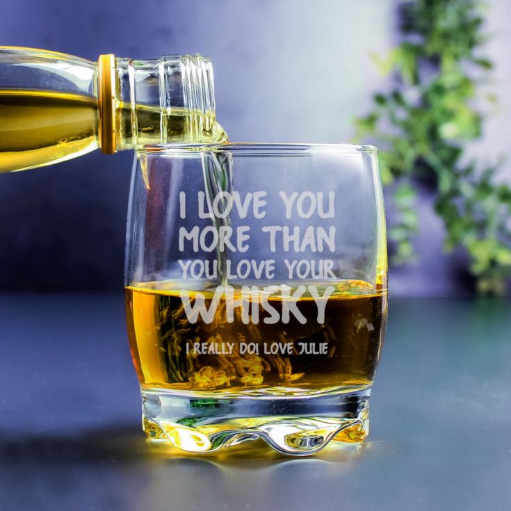 Personalised I Love You More Than Whisky Tumbler product image
