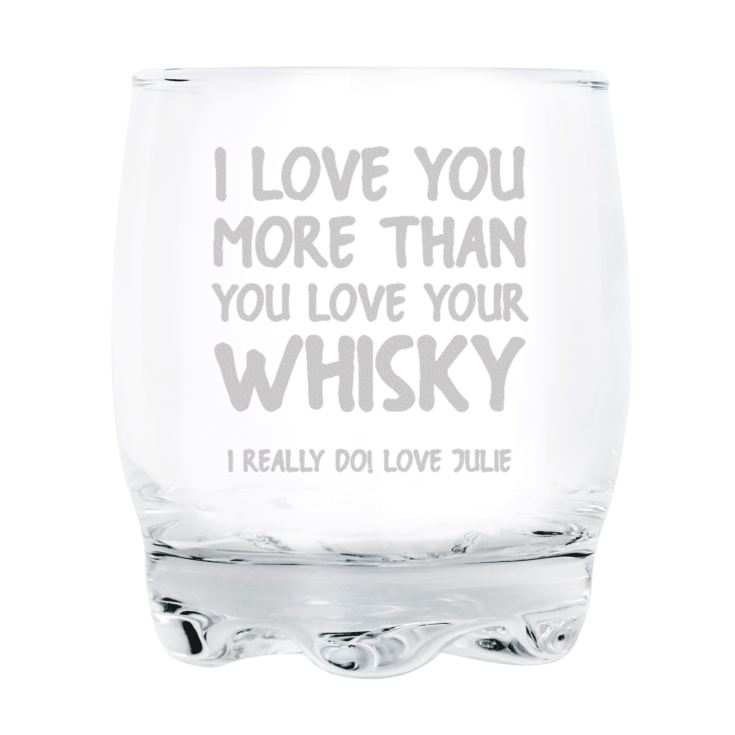 Personalised I Love You More Than Whisky Tumbler product image
