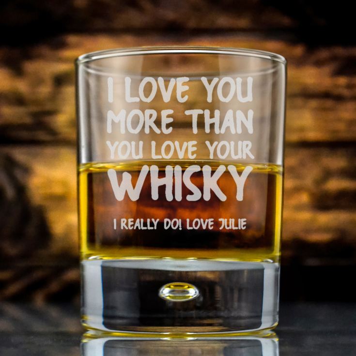 Personalised I Love You More Than Whisky Tumbler product image