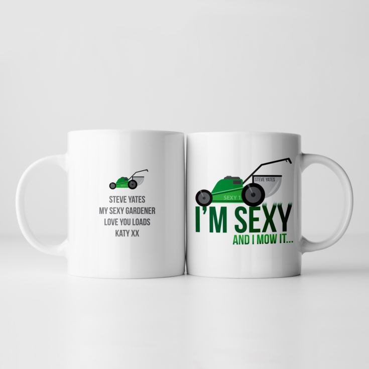 Personalised I'm Sexy And I Mow It Mug product image