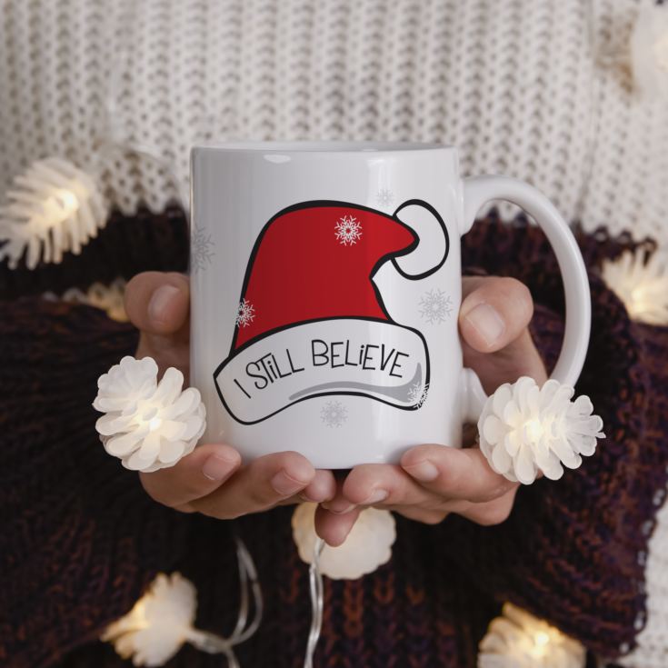 Personalised I Still Believe Santa Hat Mug product image