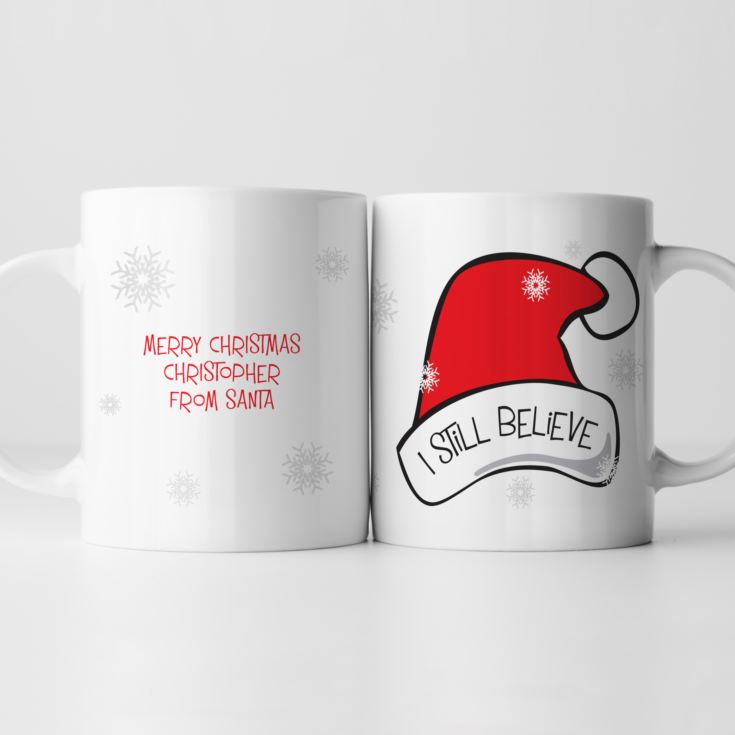 Personalised I Still Believe Santa Hat Mug product image