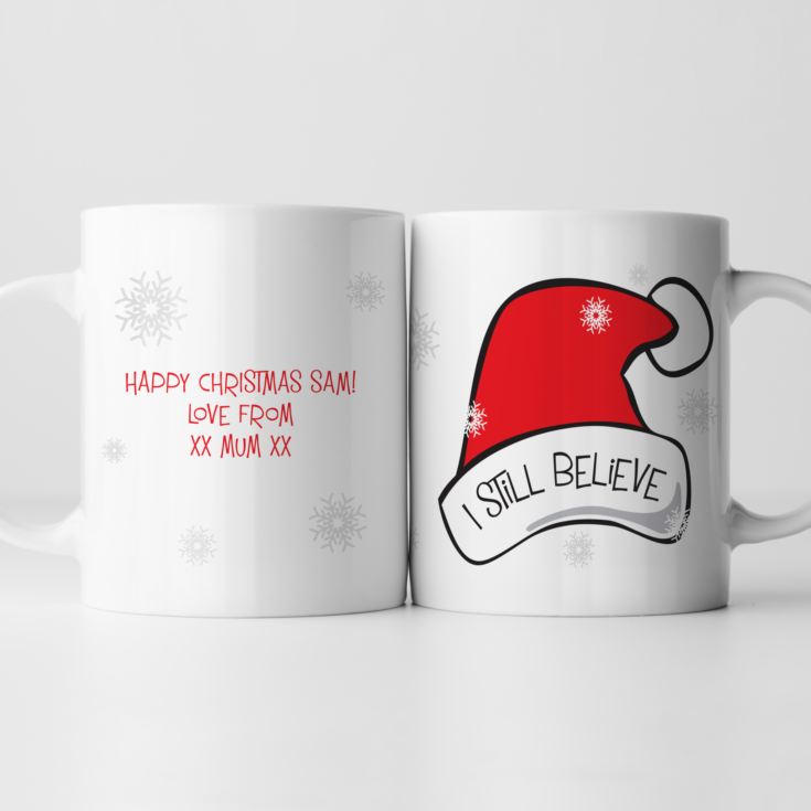 Personalised I Still Believe Santa Hat Mug product image