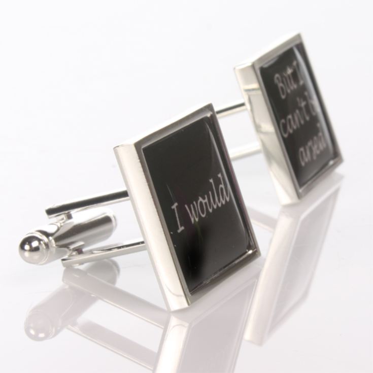 I Would But I Can't Be Arsed Cufflinks product image