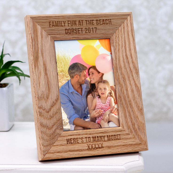 Engraved Wooden 6 x 4 Photo Frame product image