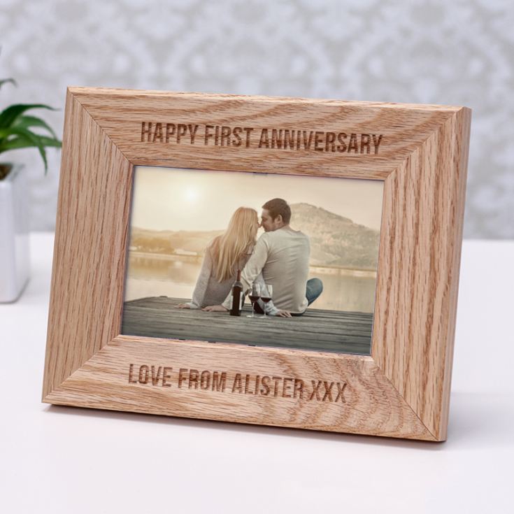 Engraved Wooden 6 x 4 Photo Frame product image