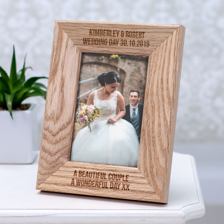 Engraved Wooden 6 x 4 Photo Frame product image