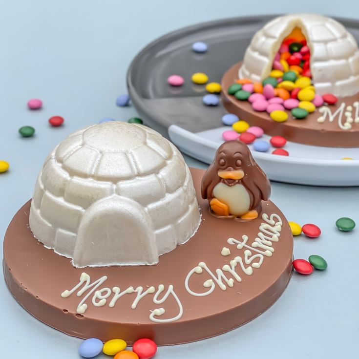 Chocolate Smash Personalised Igloo and Praline Penguin product image
