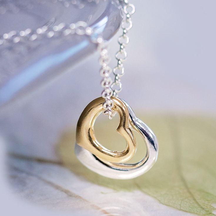 Double Heart Pendant in Personalised Gift Box | The Gift Experience