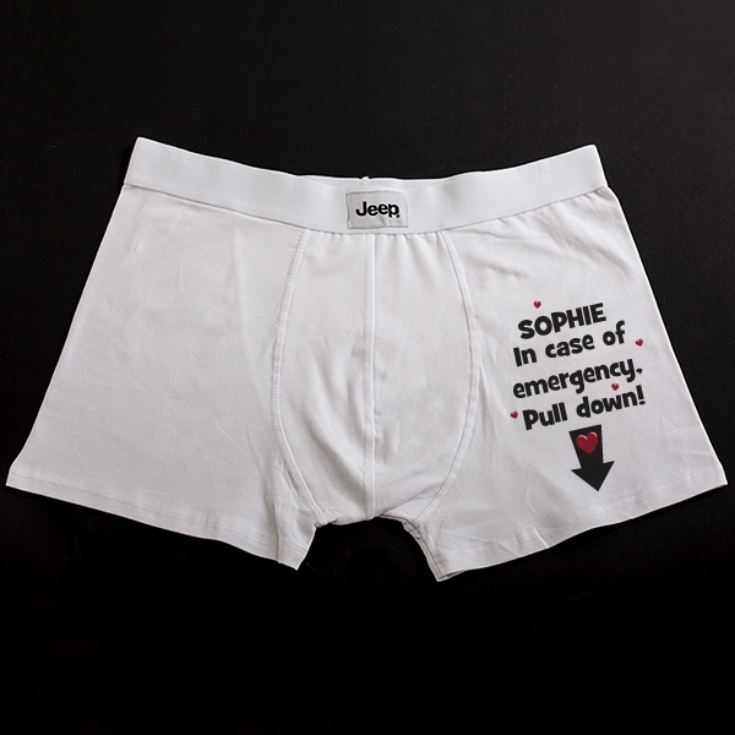 In Case of Emergency Personalised Boxer Shorts product image