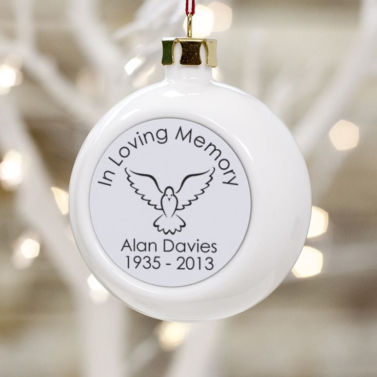 In Loving Memory Personalised Christmas Bauble product image