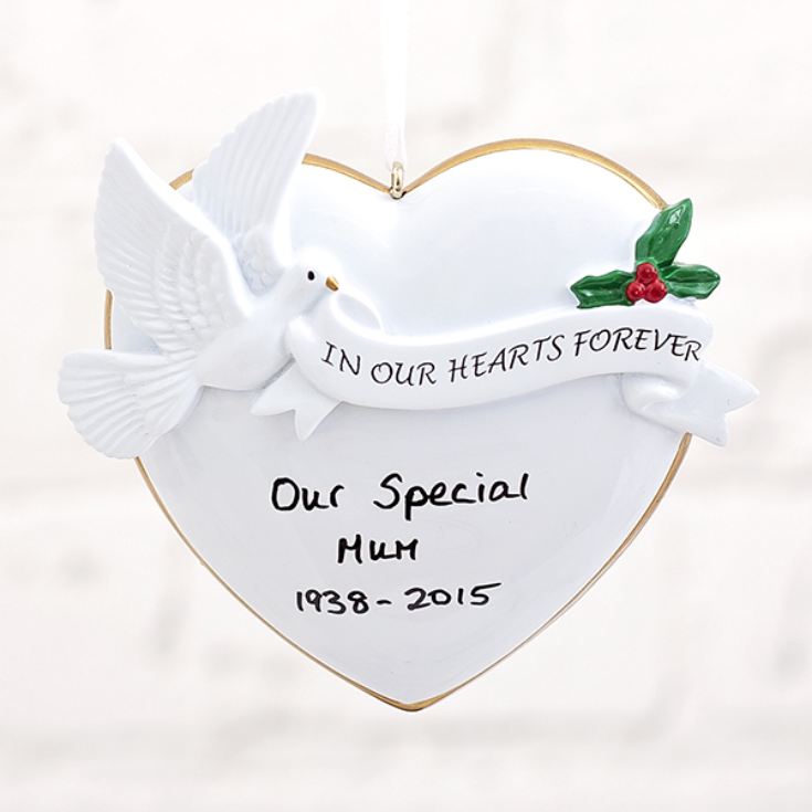 Personalised In Our Hearts Loving Memory Hanging Ornament product image