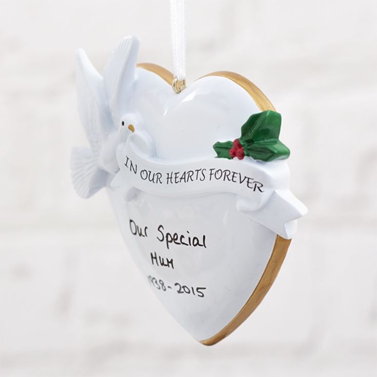 Personalised In Our Hearts Loving Memory Hanging Ornament product image