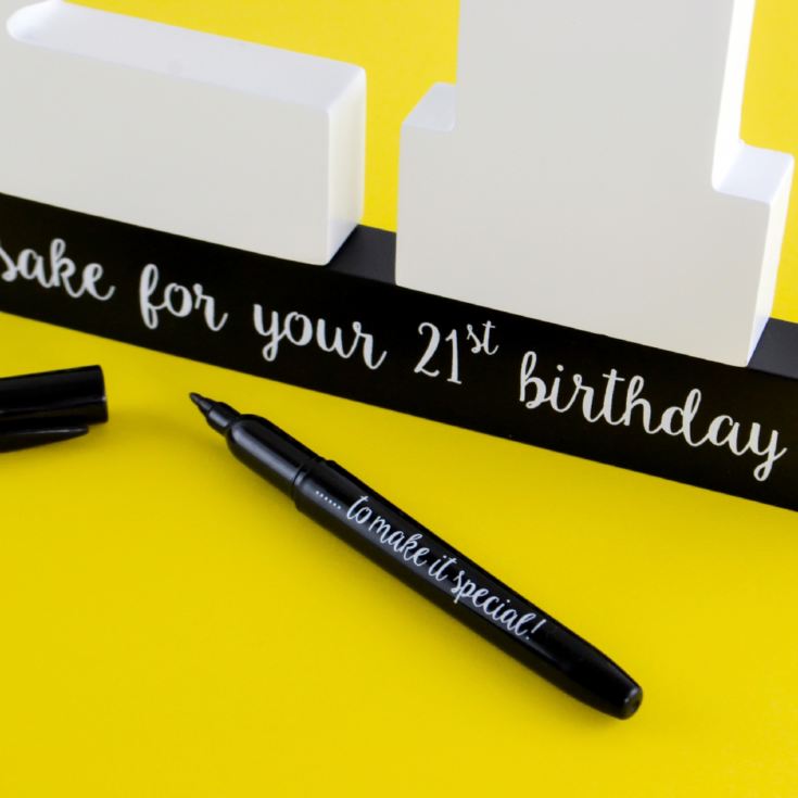 21st Birthday Wooden Numbers and Pen product image