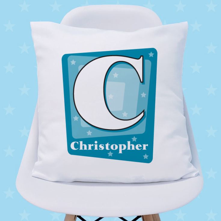 Personalised Boy's Initial Cushion product image
