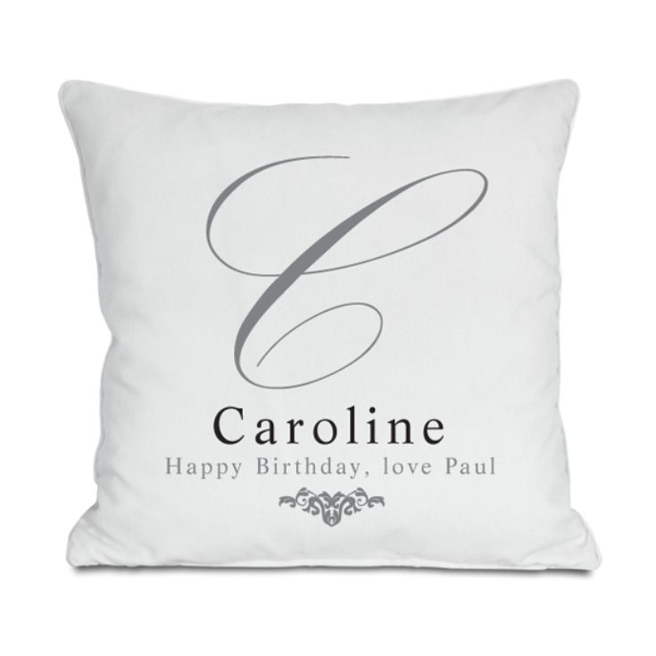 personalised initial cushions