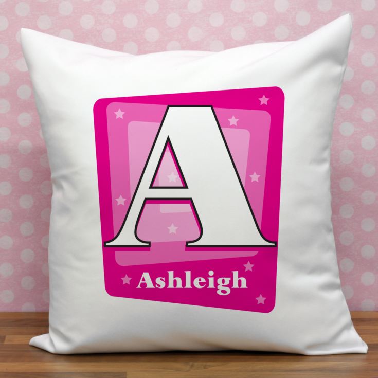 Personalised Girl's Initial Cushion product image